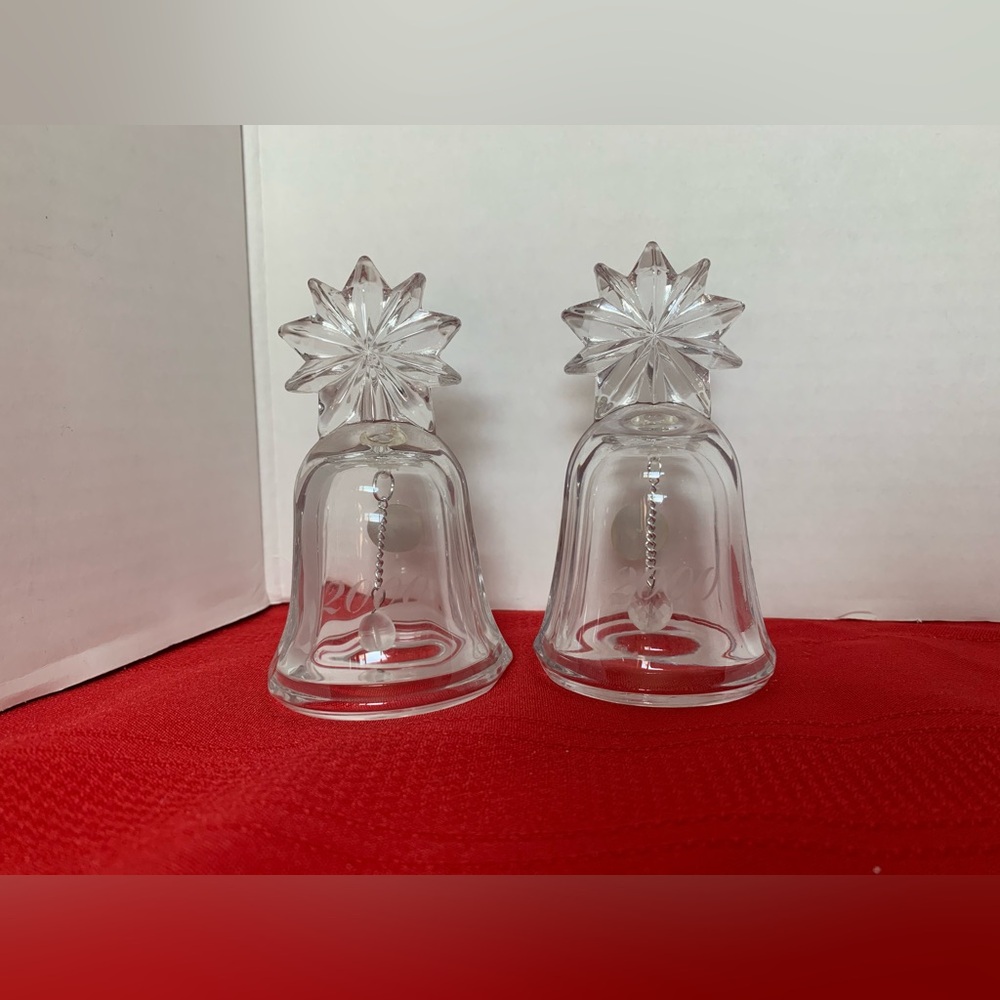 PRINCESS HOUSE Millennium Bells 2000 24% Lead Crystal Etched Made in Germany